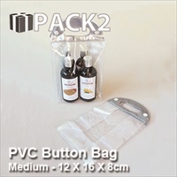 PVC Button Bag (M) - 12 X 16 X 8cm - 10Pcs